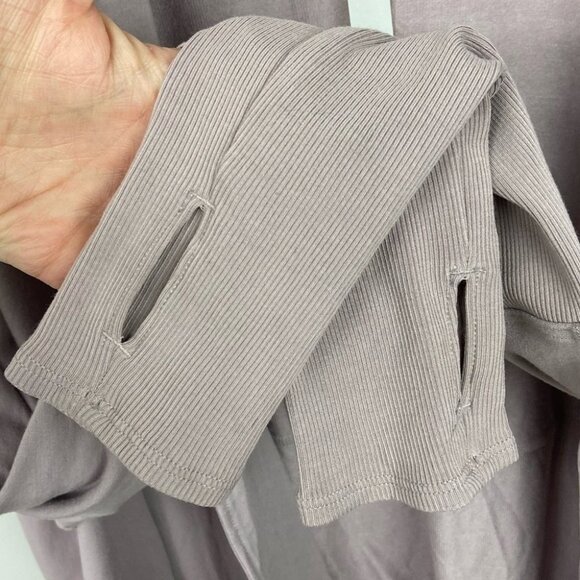 Lululemon Back In Action Oversized Wrap Blush Pink Knit Modal Terry Sweater 2 - Picture 7 of 11